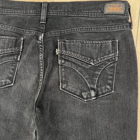 Levi's Women's Black Tag 505 Straight Leg Stretch Denim w/ Pocket Detail Size 12 - Picture 5 of 16